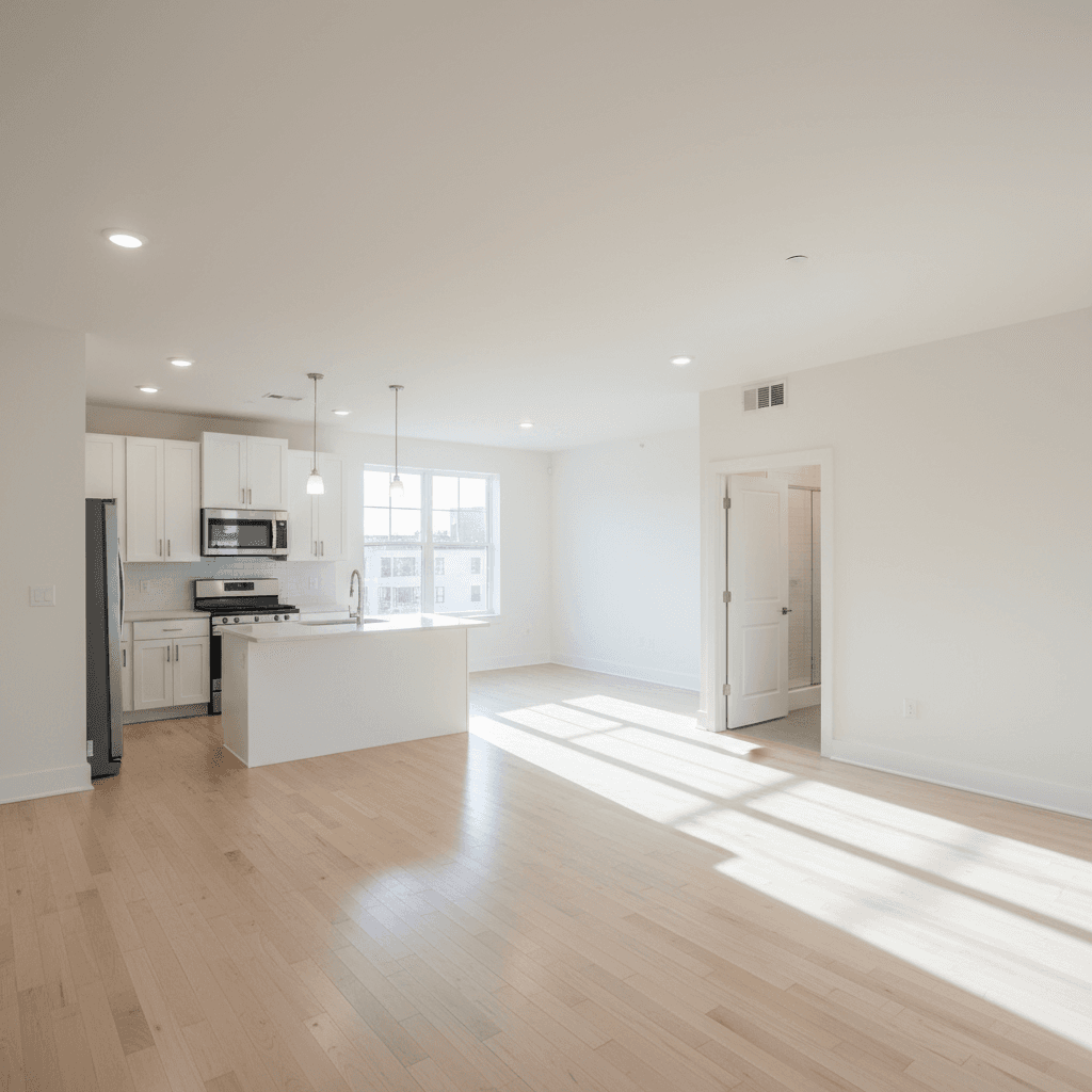 Empty apartment interior ready for new tenants