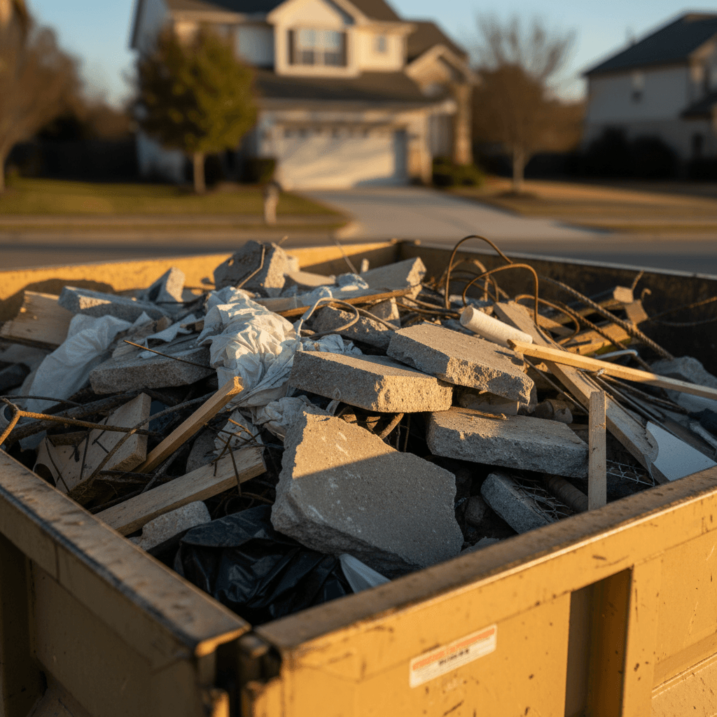 Loaded dump trailer